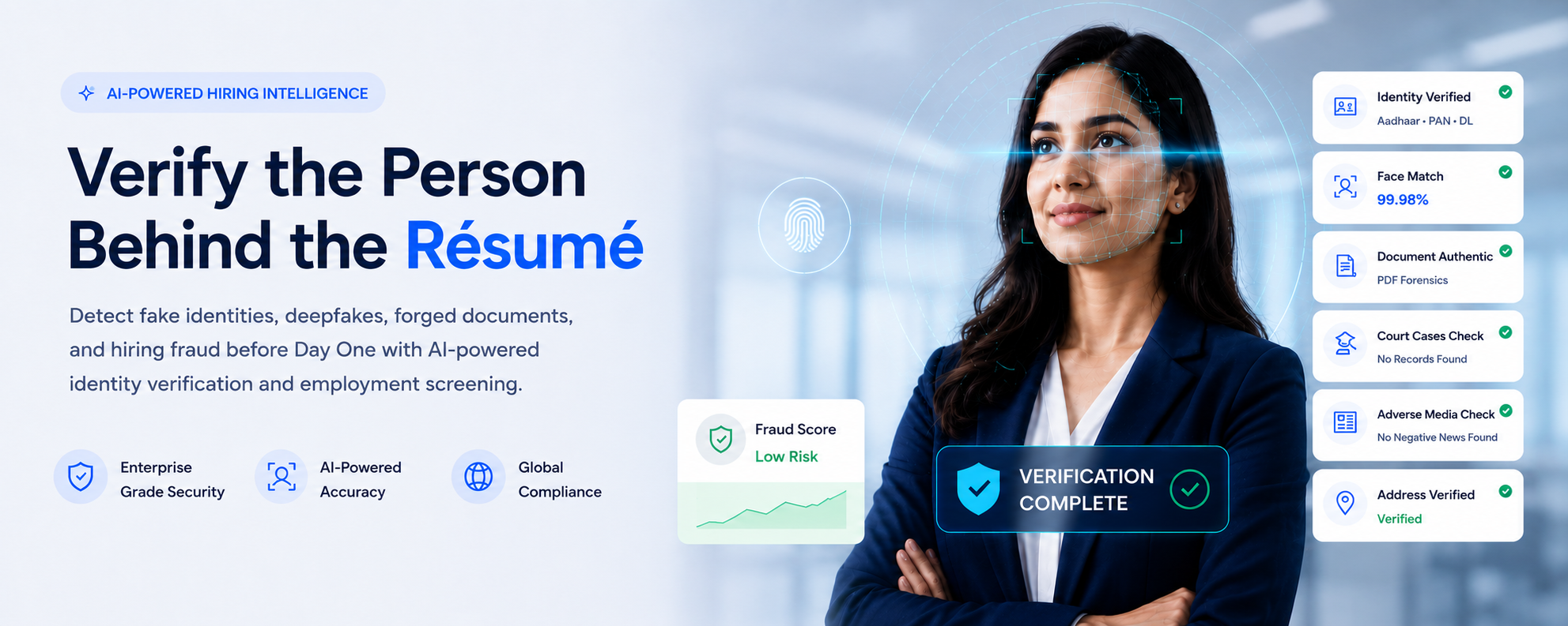 AI-powered candidate identity verification and employment screening