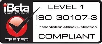 iBeta Level 1 ISO 30107-3 compliant