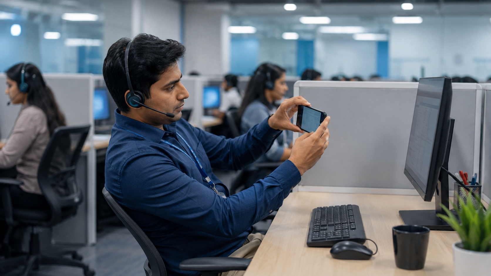 BPO call centre team