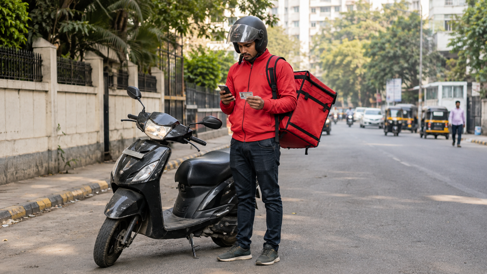 Gig delivery worker