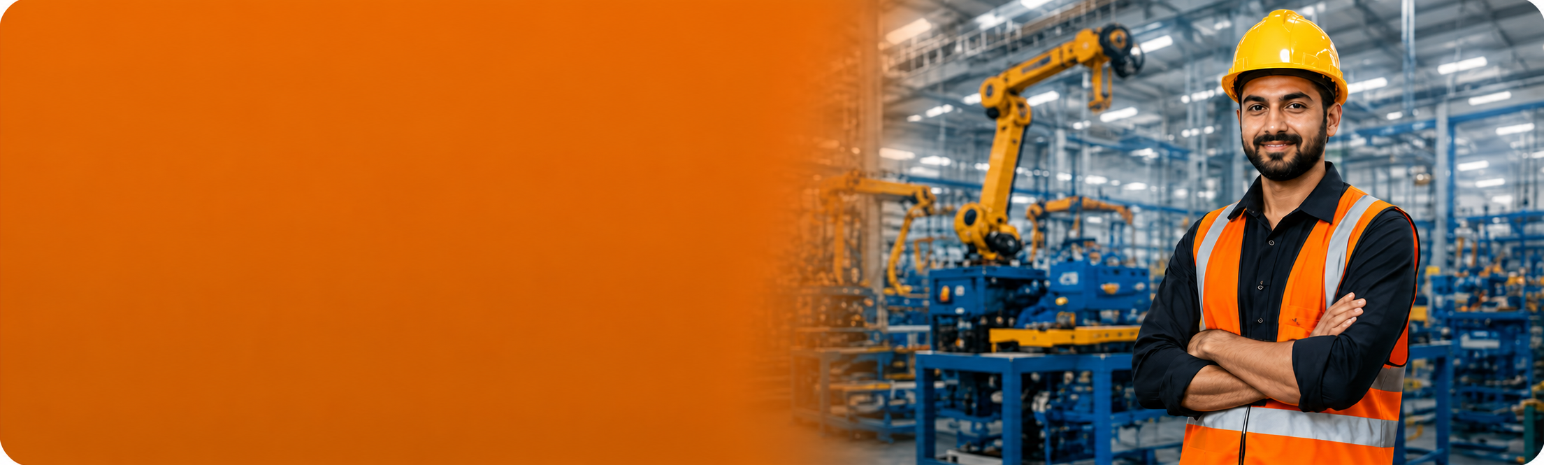 Manufacturing professional in factory